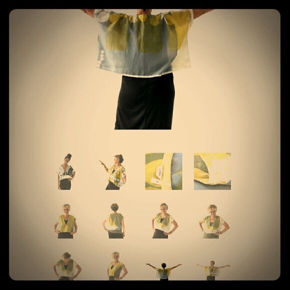 pilgrim waters Tops - Pilgrim Waters crop top one size hand painted EUC